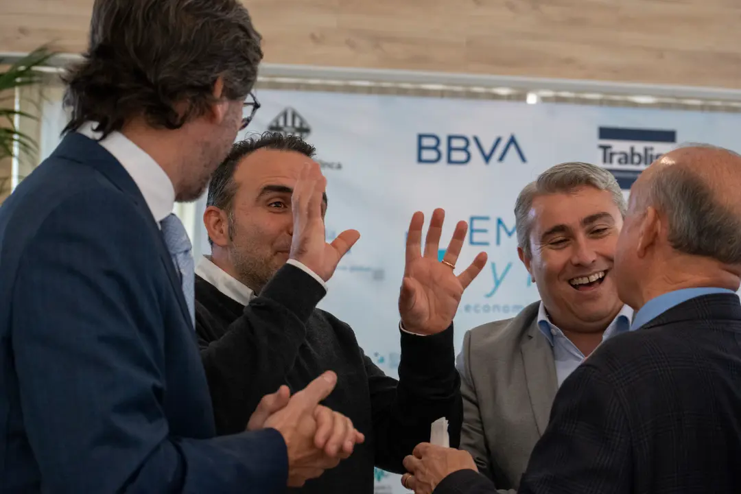 Rafael Ballester con Virgilio Moreno y Francisco Esteban.