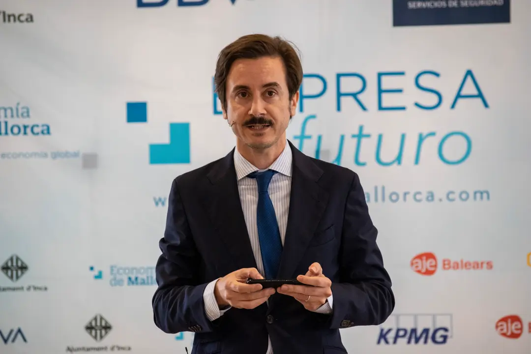 Ignacio del Rio, m&aacute;ximo responsable de KPMG en Baleares, durante su intervenci&oacute;n en el evento.