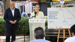 La presidenta del Govern de les Illes Balears, Margalida Prohens, y el alcalde de Palma, Jaime Mart&iacute;nez