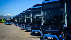 Flota de autobuses el&eacute;ctricos. (Imagen de archivo de Caib)