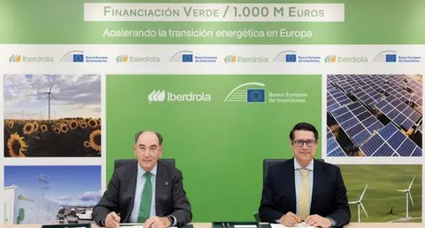  Ignacio Gal&aacute;n, presidente de Iberdrola, y Ricardo Mourinho F&eacute;lix, vicepresidente del Banco Europeo de Inversiones. 