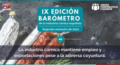  ANICE y Cajamar presentan la novena edici&oacute;n del Bar&oacute;metro de la Industria C&aacute;rnica Espa&ntilde;ola. 