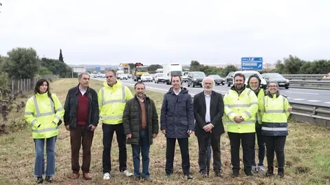 Inauguración del nuevo carril de la autopista de Llucmajor entre Son Oms y el aeropuerto