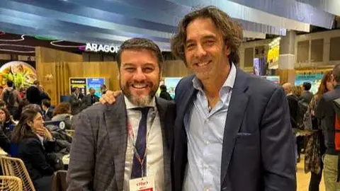 El CEO de Palma Beach, Mika Ferrer con el teniente alcalde de Palma, Javi Bonet.
