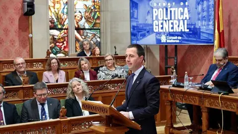 El presidente del Consell de Mallorca, Lloren&ccedil; Galm&eacute;s, en el Debate de Pol&iacute;tica General. (Govern de les Illes Balears)