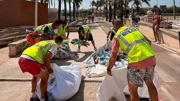 Imagen del operativo. (Ayuntamiento de Palma)