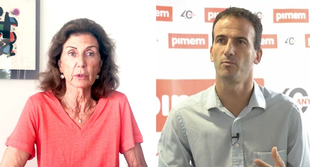 Carmen Planas y Jordi Mora, presidentes de CAEB y Pimem respectivamente.