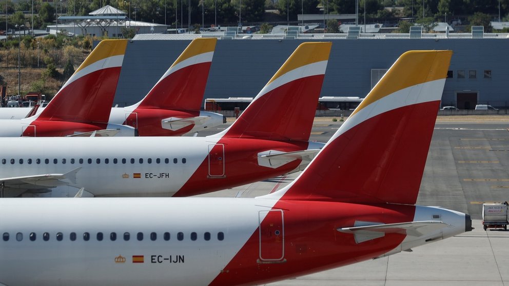 Aviones pertenecientes a Iberia.