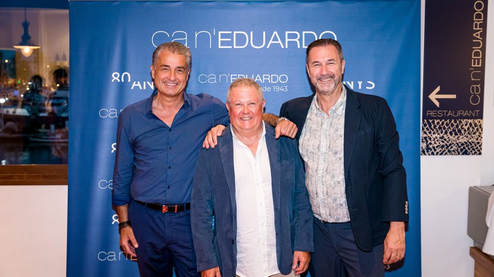Toni Aloy, Biel Cerdà y Johnny Moloney, los tres socios de Ca n’Eduardo.
