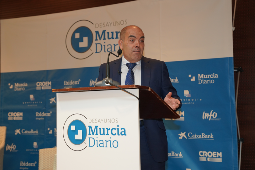  Lorenzo Amor, presidente de ATA, en su participaci&oacute;n de los 'Desayunos de Murcia Diario'. 