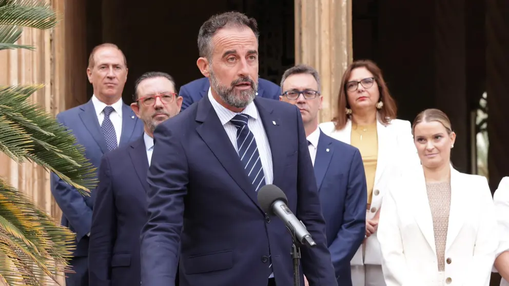 Imagen de Jos&eacute; Luis Mateo, nuevo consejero de Vivienda de Baleares, durante el nombramiento.