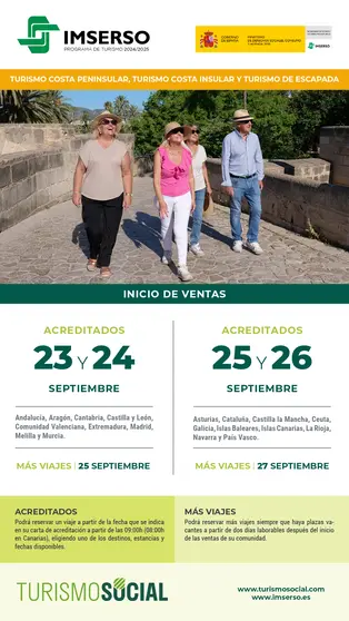 240827 NdP Comienzo de la venta de los viajes del IMSERSO 2024-2025 ilustración