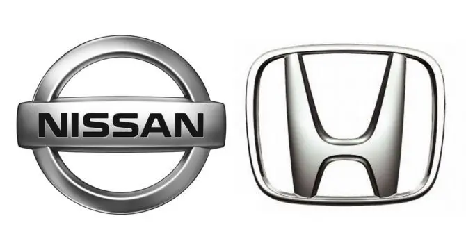  Logos de Nissan y de Honda. (Archivo) 