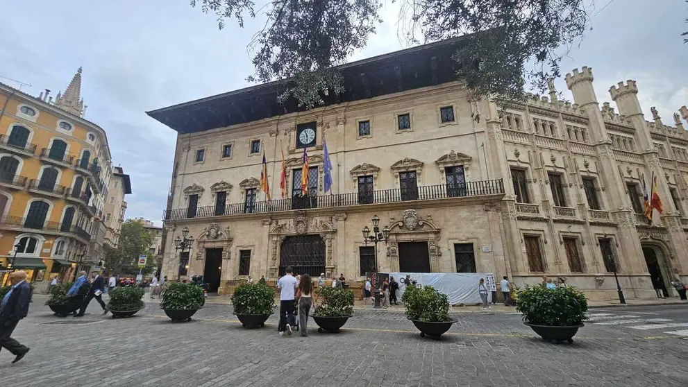 Vista general de la fachada del Ayuntamiento de Palma.