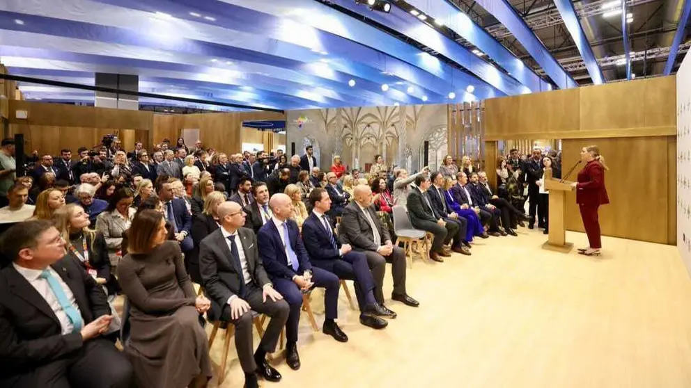 Margalida Prohens en su intervenci&oacute;n en Fitur. (Caib)