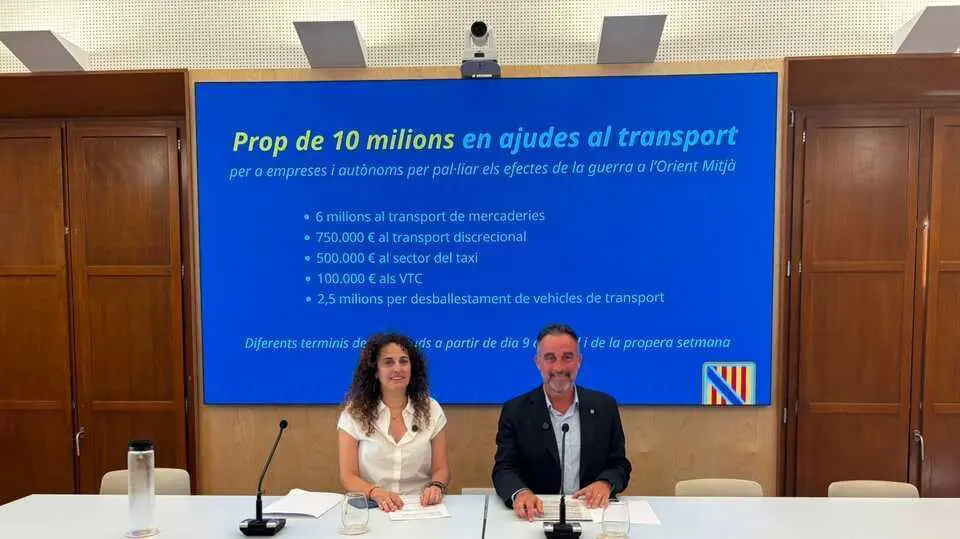 El conseller, Jos&eacute; Luis Mateo, y la directora general de Movilidad, Lorena del Valle