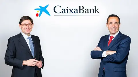 <p> El hasta anora presidente de CaixaBank, Jos&eacute; Ignacio Goirigolzarri, y el CEO de CaixaBank, Gonzalo Gort&aacute;zar. </p>