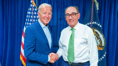  Joe Biden, presidente de los EE UU, e Ignacio Gal&aacute;n, presidente de Iberdrola. 