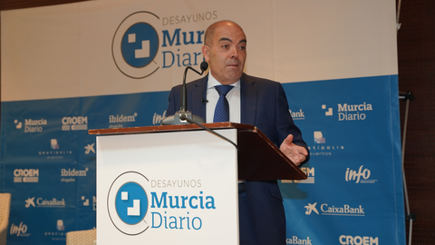  Lorenzo Amor, presidente de ATA, en su participaci&oacute;n de los 'Desayunos de Murcia Diario'. 