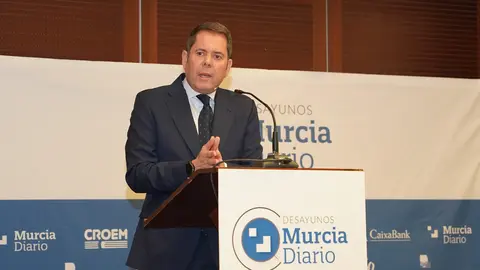  Imagen de archivo de Gerardo Cuerva en el Sexto Desayuno Murcia Diario. 