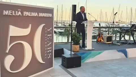 Gabriel Escarrer, CEO de Meli&agrave; Hotels durante su discurso.