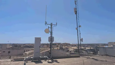 Imagen de la nueva estaci&oacute;n tecnol&oacute;gica de comunicaci&oacute;n de sensores en Campos, gracias a un convenio entre IB Digital y el Ayuntamiento del municipio.