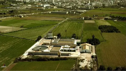 Imagen a&eacute;rea de la EDAR de Felanitx.