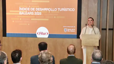 As&iacute; lo ha anunciado en FITUR la presidenta Prohens durante la presentaci&oacute;n de la Fundaci&oacute;n Impulsa de los indicadores de competitividad, a cargo de su director, el profesor Antoni Riera. (Govern de les Illes Balears)