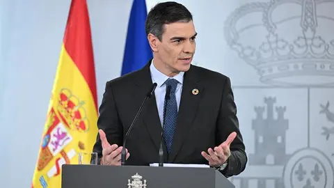  S&aacute;nchez en su comparecencia tras el Consejo de Ministros. (Moncloa) 