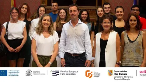 El president Galm&eacute;s dona la benvinguda als onze joves qualificats que s&rsquo;incorporen al Consell de Mallorca i a l&rsquo;IMAS. (Consell de Mallorca)