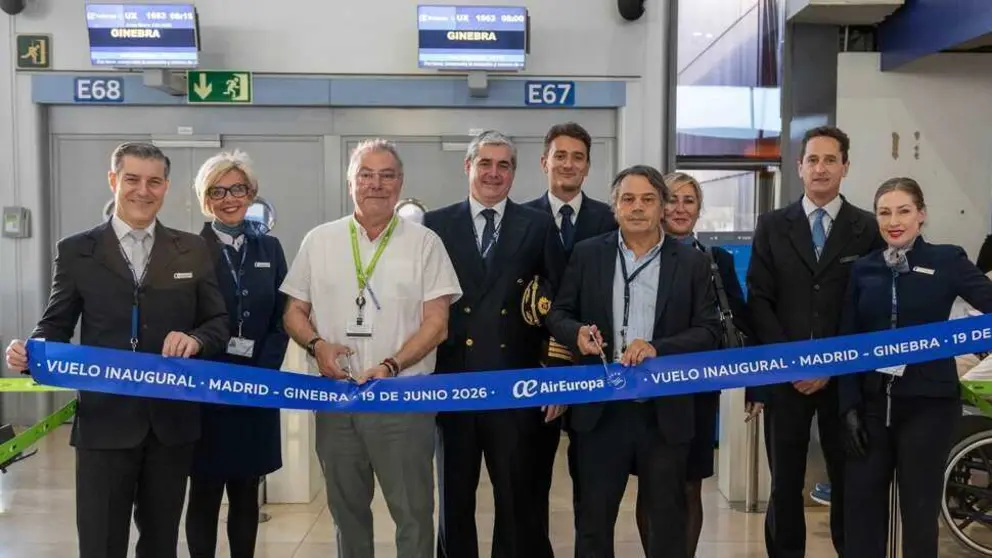 Imagen durante la inauguraci&oacute;n de la ruta. (Air Europa)