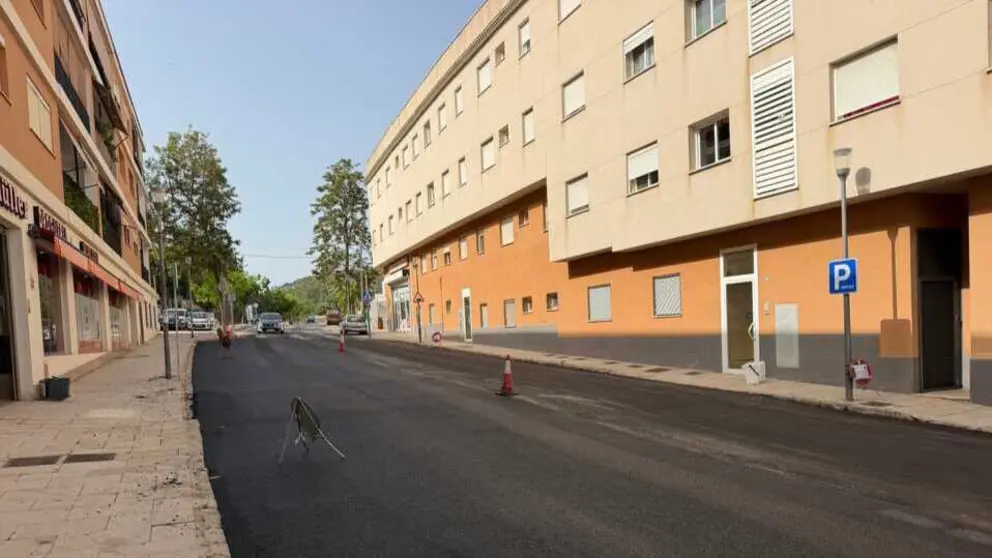 Im&aacute;genes Carrer Mestre Tomeu Esteva de Andratx, asfaltado durante estos d&iacute;as